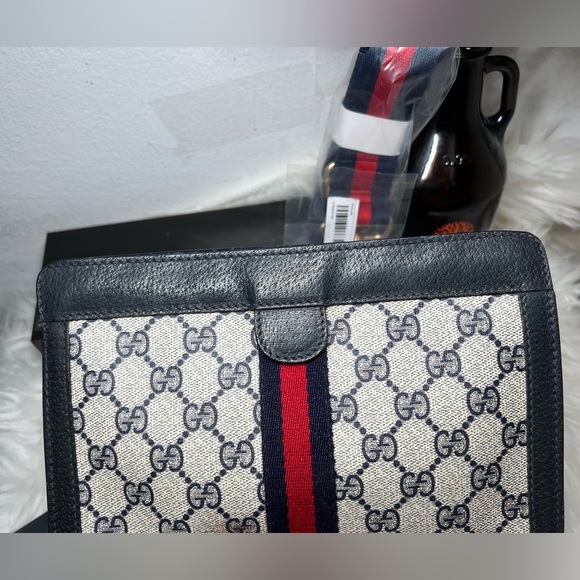 Gucci sherry line Ophidia Clutch Pouch converted to Crossbody shoulder bag - Picture 9 of 15
